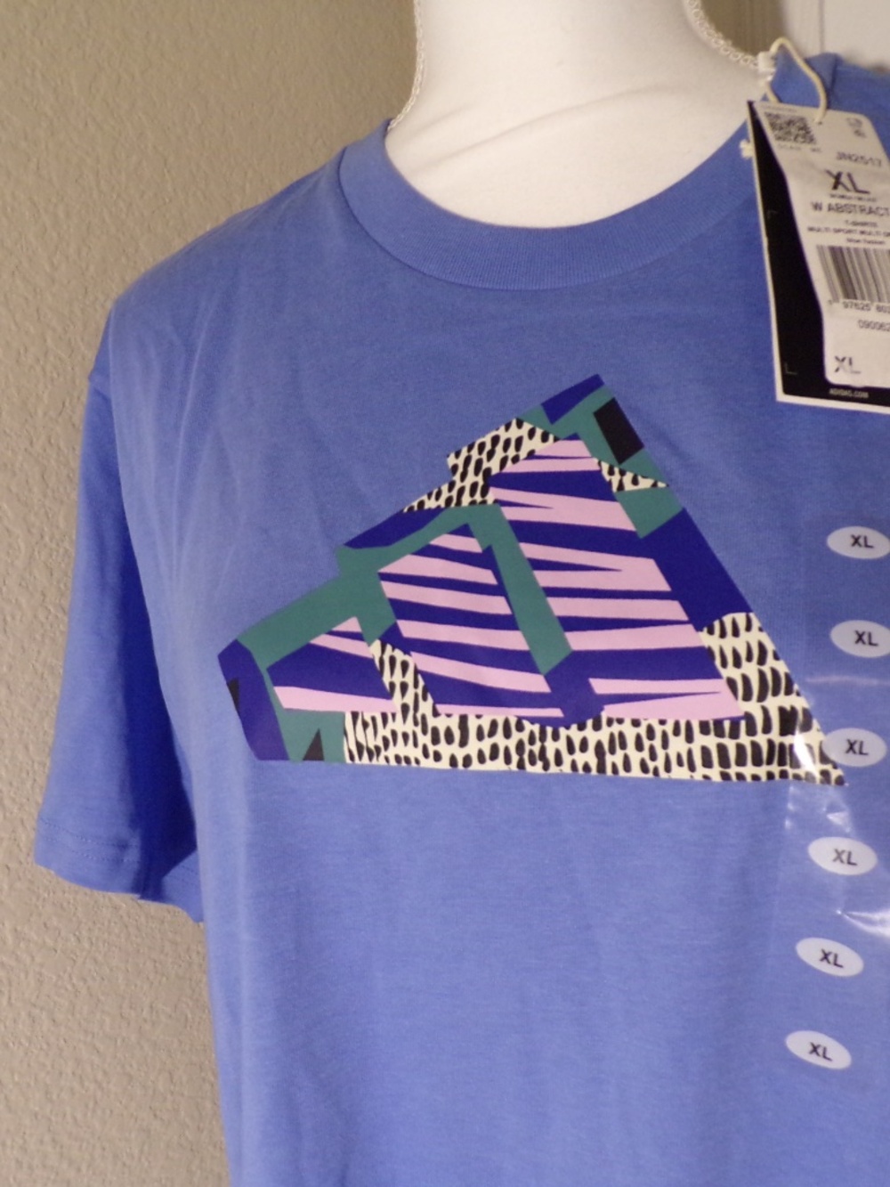 Adidas Women's W Abstract T Multi Sport Tee – Blue Fusion – Size XL - Picture 4 of 4